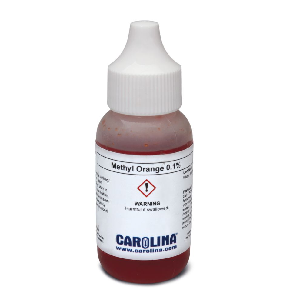 Methyl Orange, Indicator, Sodium Salt, 0.1% Aqueous, Laboratory Grade, 30 mL