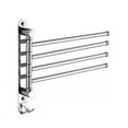 thumbnail image 4 of Swivel Towel Bar SUS 304 Stainless Steel 4-Arm Bathroom Swing Hanger Towel Rack Holder, 4 of 4