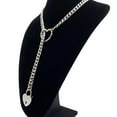 thumbnail image 3 of SKQIT Heart O-ring Slip Chain Necklace for Women Punk Rock Stainless Steel Cuban Long Handmade Necklace Y-NecklaceJewelry Gifts Adjustable Lariat Y-Necklace Heart Locker, 3 of 14
