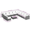 thumbnail image 4 of vidaXL 12 Piece Patio Lounge Set with Cushions Brown Poly Rattan, 4 of 5