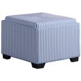 thumbnail image 1 of ORE International 17.5" Haut Pouf de Rangement en Polyuréthane en Bleu, 1 of 4