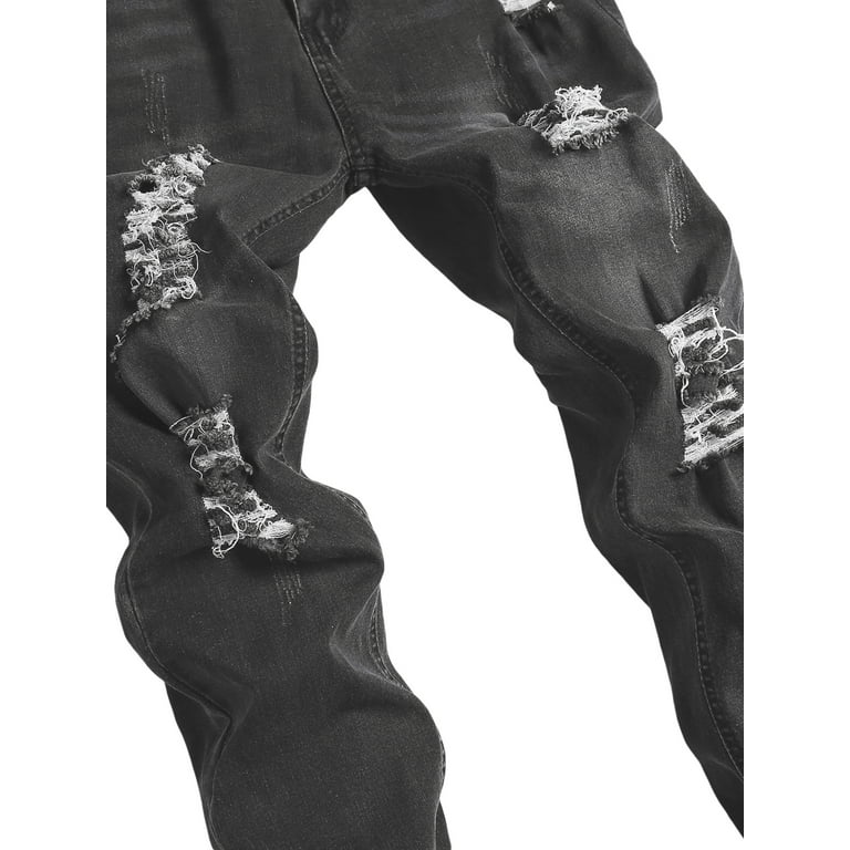 gebroken zaad detectie Gwiyeopda Men Stretchy Ripped Skinny Biker Jeans Slim Fit Denim Pants  Trousers with Holes - Walmart.com
