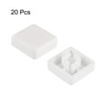 thumbnail image 2 of 20 Pcs Tapones de plástico de 12x12mm para interruptores táctiles, cubiertas de teclas blancas para interruptores táctiles de 12x12x7.3mm, 2 of 3