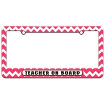 Teacher On Board License Plate Tag Frame, Multiple Colors