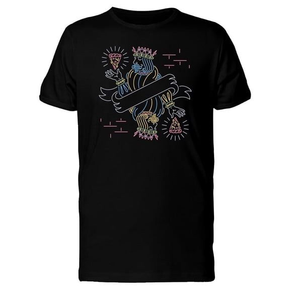 King Of Playing Cards Neon Tee Men's -Image by Shutterstock