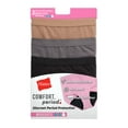 Hanes Women's Comfort, Period Moderate Leak Protection Brief Underwear
