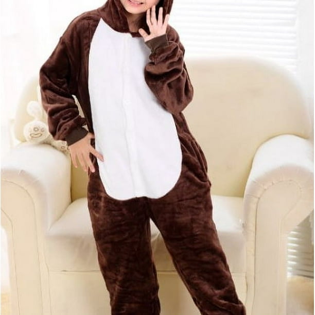 Pijamas de una pieza con dibujos animados para mujer, pijamas de franela de una pieza con animales, disfraces para adultos