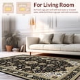 thumbnail image 2 of ODIKA 4'x6' Machine Washable Non-Slip Area Rug, Sophisticated Abstract Geometric Layout High Traffic Rug, Black, 10467, 2 of 7