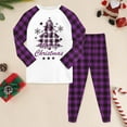 thumbnail image 2 of newwalpole Girls Christmas Pajamas Holiday Pjs for Kids Santa Long Sleeve Sleepwear Purple for Size 2-3 Years, 2 of 7