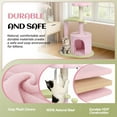 thumbnail image 4 of UBesGoo Cat Tree, 33in Multi-Level Tower for Play & Rest with Scratching Post, Curved Perch & Plush Bed，Pink, 4 of 7