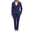 thumbnail image 3 of OrlyCollection Womens Elegant Bootcut Pants with Pocket(Navy,X-Large), 3 of 4