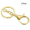thumbnail image 3 of Uxcell Key Chain Rings Lobster Claw Clasps Keychain Holder for Arts, Golden 5 Pack, 3 of 5