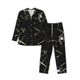 thumbnail image 1 of Fotbe Spiders On The Web Pijama de Hombre con Estampado de Manga Larga, Conjunto de 2 Piezas, Ropa de Dormir Suave y Cómoda con Bolsillos-Medium, 1 of 7