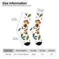 thumbnail image 4 of Goofa Monkeys Swinging from Palms Printed Men's Crew Socks, Soft Durable Breathable Moisture-Wicking with Odor Control Cotton socks, 4 of 9