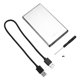 thumbnail image 5 of Caja de carcasa externa para disco duro USB 3.0 para HDD SSD de 2,5 pulgadas (Plata) Ehuebsd Para estrenar, 5 of 9