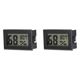 thumbnail image 1 of Mini termómetro digital LCD medidor de humedad y temperatura (Fahrenheit) negro, 1 of 9