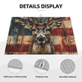 thumbnail image 3 of Honeii American Flag Deer Art Print Kitchen Drying Mat Coffee Bar Mat Hide Stain Coffee Maker Mat for Countertops Coffee Pot Dish Drying Mat, 3 of 7