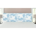 thumbnail image 1 of Rose Headboard, Faint Faded Floral Dreamy Branch Plant Fashion Pastel Spring Seasonal Design, Upholstered Decorative Metal Bed Headboard with Memory Foam, King Size, Soft Blue White, by Ambesonne, 1 of 4