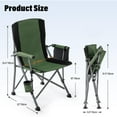 thumbnail image 5 of BN-LINK Oversized Folding Camping Chair, Heavy Duty Support 400 Lbs Portable Padded Arm Chair with Cup Holder and Side Pocket, for Beach, Fishing, Outdoor Activities, 5 of 6