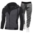 thumbnail image 1 of Classification de Produit Costumes pour Hommes Titre de Produit Survêtement pour Hommes 2 Pcs Survêtements Athlétiques à Capuche pour Course Décontractée et Sport, 1 of 2