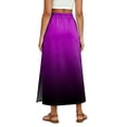 thumbnail image 6 of Gradient Ombre Maxi Skirt, High Waisted Side Slit Long Skirt with Pockets, Casual Summer Drawstring Flowy A-Line Bottoms, 6 of 6