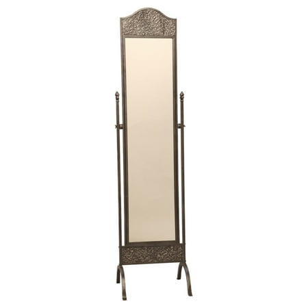 - Passport Accent Furniture Gunmetal Silver Cheval Mirror - 18W x 74H in.