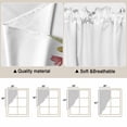 thumbnail image 5 of White Daisy Blossom Swag Curtains for Kitchen/Bedroom/Living Room, Spring Graden Floral Butterflies Scalloped Curtains 63 Inch Long, Window Swag Topper Curtains Valances 2 Panels Set 36"x63", 5 of 8