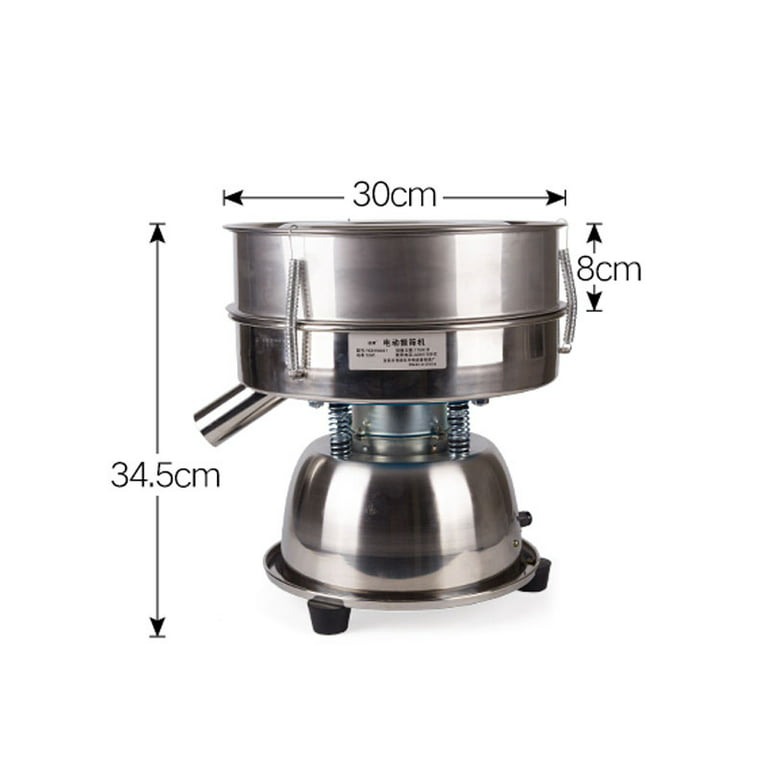 TOPCHANCES 110V Electric Automatic Sieve Shaker Vibrating Sieve Machine  Food Industrial Stainless Steel Sifter for Granule Powder Grain 