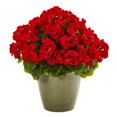 thumbnail image 1 of Nearly Natural 8777-RD 17 Po Géranium Plante Artificielle - Rouge, 1 of 2