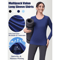 thumbnail image 6 of Roxilon 4 Pack Woman's Long Sleeve Athletic Sun Shirts Underscrub Workout UPF 50+ Undershirt for Gym Running Tops, 6 of 7