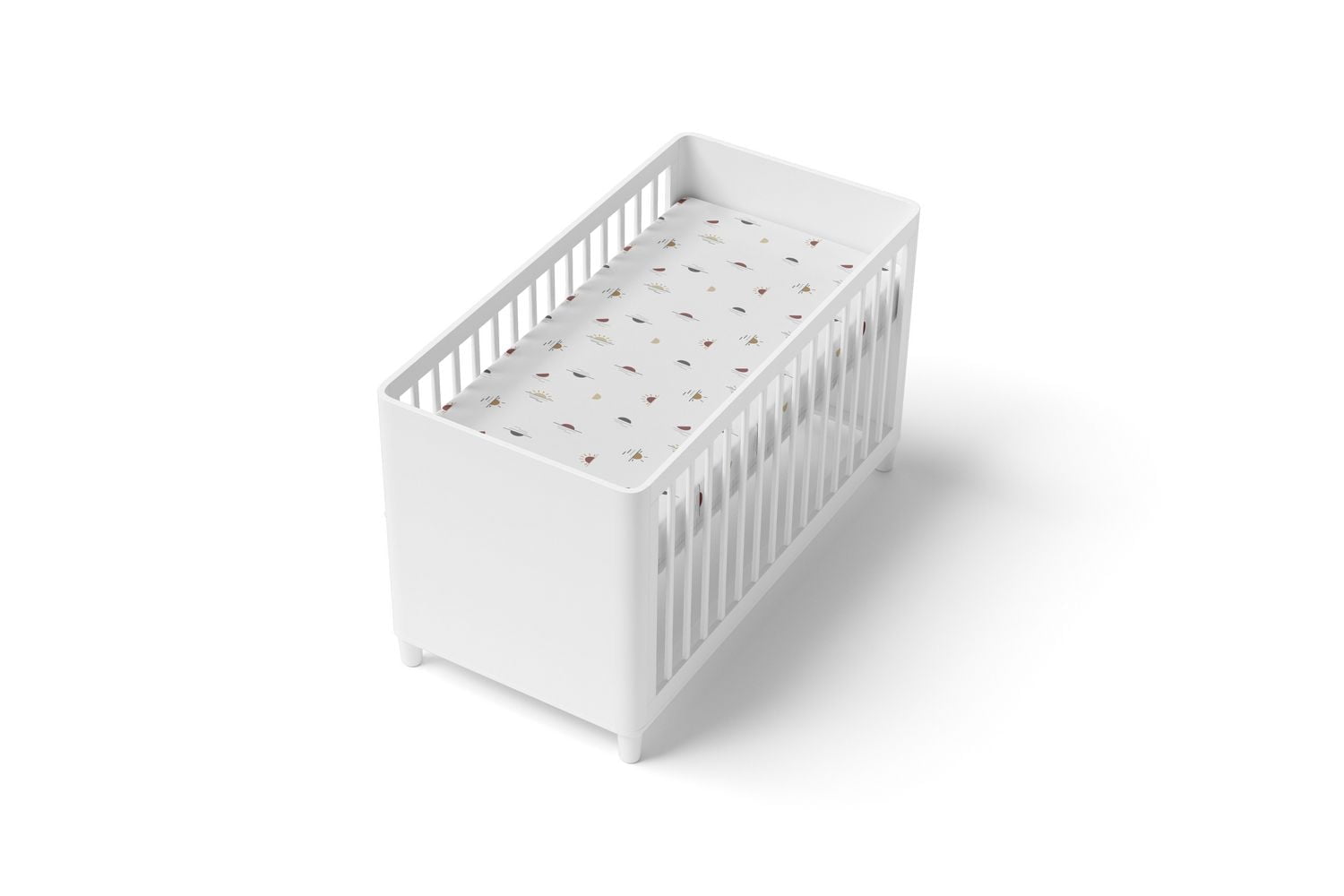 Kushies Crib sheet Breathable, 100% soft Cotton Percale Neutral Unisex for Baby boys and girls