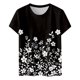 thumbnail image 4 of Camisetas de Manga Corta para Mujeres Moda Impresa Cuello Redondo Camiseta, Lentejuelas Detalle para Primavera Verano Casual Y Fiesta, 4 of 8