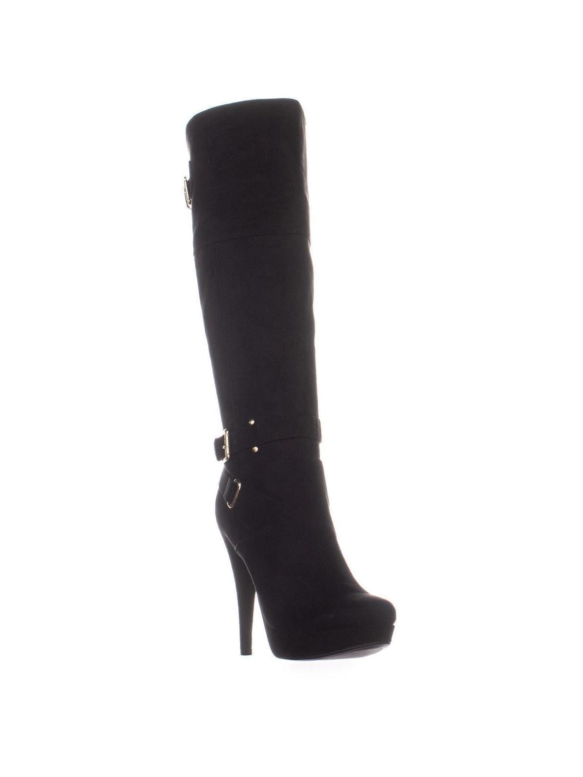 GUESS Womens G By Guess Destynn2 Heeled Knee High Boots, Black