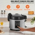 thumbnail image 2 of KFFKFF Industrial Rice Steamer, 70-Cup Rice Preparation Device, 15.85 Qt / 15 Liter Voluminous Rice Maker and Heater with Smooth Inner Container, Swift Preparation and 12-Hour Heat Retention, 2 of 9