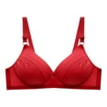 thumbnail image 1 of Womans Embroidered Glossy Comfortable Breathable Bra Underwear No Rims, 1 of 3
