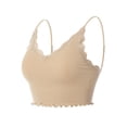 thumbnail image 3 of MixMatchy Women's Scallop Lace Trim Crop Cami Top Bralette, 3 of 4