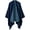 Style4-navy, variant on Women's Color Block Shawl Wrap Plus Size Cardigan Poncho Cape Open Front Long Winter Sweater Coat