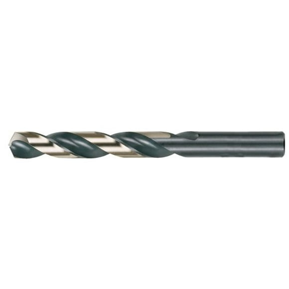 Cle-Line C18112 Foret de Longueur Robuste, Acier à Grande Vitesse, Finition Noire et Or, Tige Droite, Point de Séparation de 135 Degrés, Taille de Fil 59 (Pack de 12)