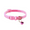Light Pink, variant on Paw Print Bell Collar for Puppy Cat, Pet Collar for Small Cats and Dogs Adjustable Nylon Collar w/ Bell, 1pc (Adjustable Length 7.48in - 12.60in)