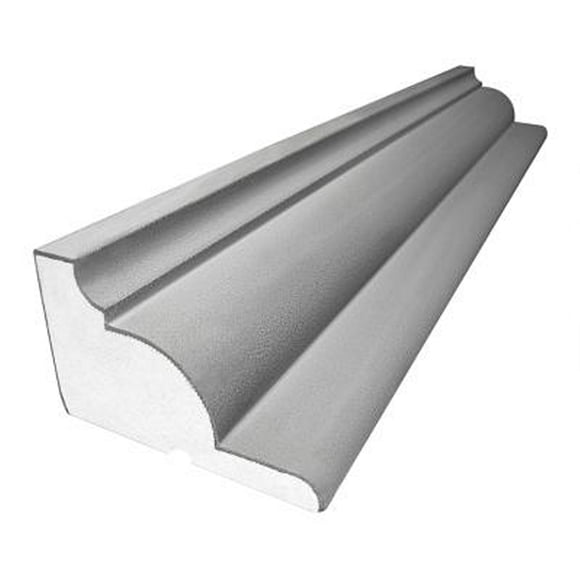 moldura cornisa mexicana 21.4 x 13.8 cm x 1.22 m gris