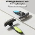thumbnail image 4 of Dog Grooming Deshedding Dematting Comb for Dog Remove Loose Hair Dog Massaging Comb Dematting Rakes SupplyPink, 4 of 5