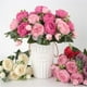 thumbnail image 5 of Ramo de peonía de seda artificial con flores falsas para boda, bricolaje, hogar, cocina, mesa, novia Blanco, 5 of 9