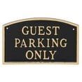 thumbnail image 2 of 5.5" x 9" Small Arch Guest Parking Only Statement Plaque Sign - Green/Gold, 2 of 2