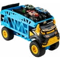 thumbnail image 3 of Hot Wheels - Monster Trucks Transport Truck, Includes 3 Cars, (Mattel GGB64), 3 of 9
