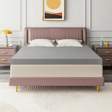 SLLK Extra Firm Queen Mattress Topper 2 Inch - High Density Firm Foam Bed Topper, Full Mattress,  Individual Pocket Spring-Motion Isolation-Edge Support,CertiPUR-US Certified