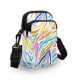 thumbnail image 3 of HELLHERO Colorful Abstract Lines Bag with Shoulder Strap Shoulder Bags 4.33x1.97x7.09 for Adults Polyester, 3 of 6