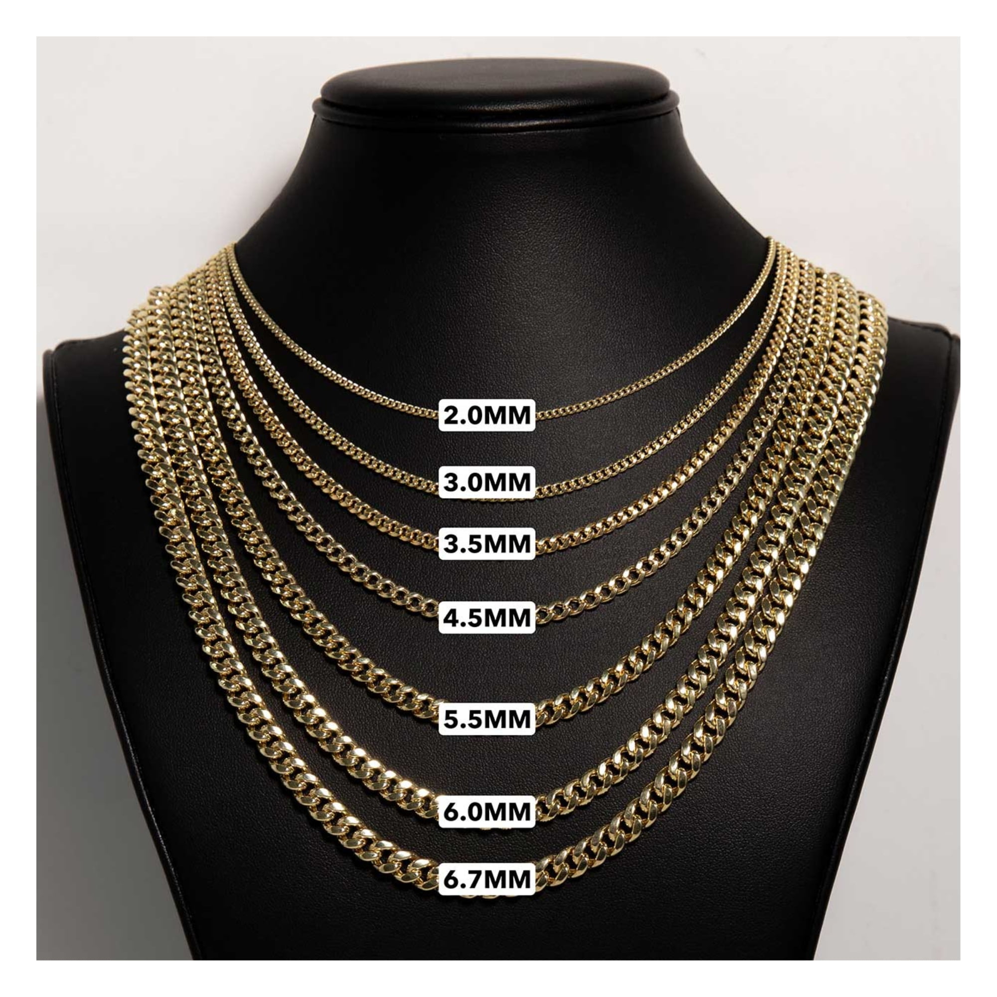 Miami Cuban Link Chain Necklace 14K Yellow Gold, Adult Unisex, ALL SIZES - Goldum NYC
