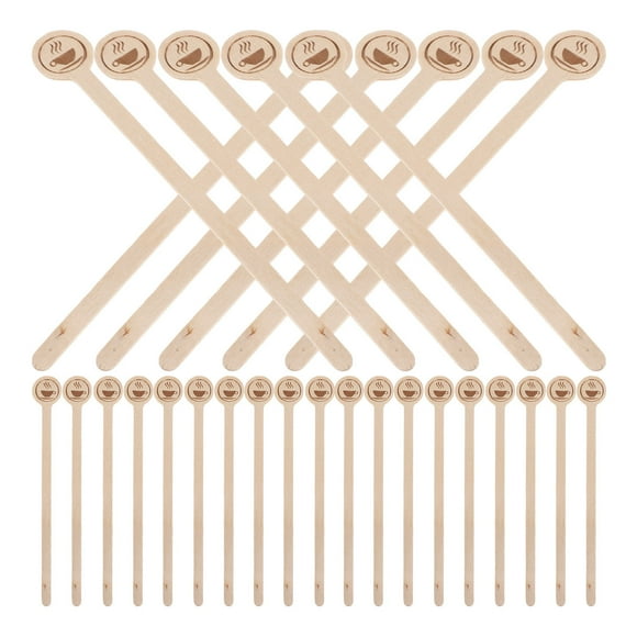 SHOWERORO 100 Pcs Coffee Supplies Stirrer Stick Made of Birch Wood Ideal for Beverage Mixing Tools in Coffee Stations