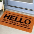 thumbnail image 2 of Unique Bargains Entrance Door Mat Durable Mat Low Profile Floor Mat Front Doormat Non Slip Brown 16" x 24", 2 of 6