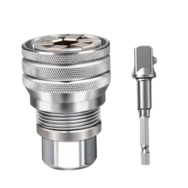 Juego de llaves de tubo universales, estándar de 10 a 19 mm, portátiles, antideslizantes, de metal, con accionamiento de 3/8 de pulgada, adaptador de